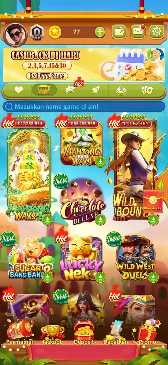Koleksi slot populer termasuk Mahjong Ways dan Lucky Neko